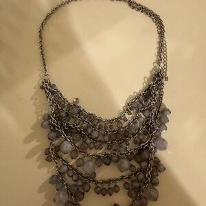 Elegant Silver Layered Necklace